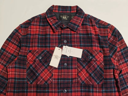 Ralph Lauren RRL Red Black Plaid Shirt