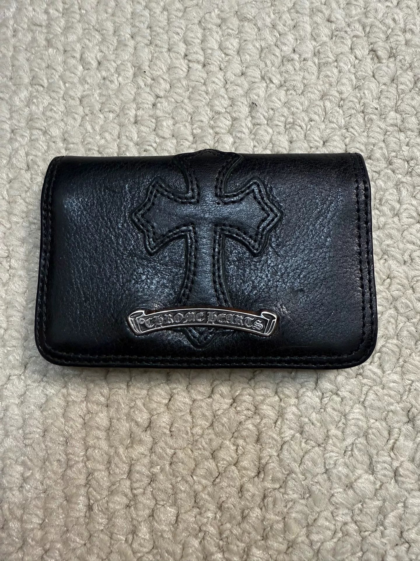 Chrome Hearts Cross Leather Card Wallet