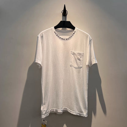 chrome hearts white pocket short sleeve t-shirt
