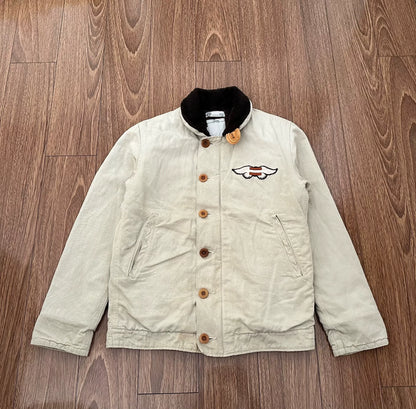 visvim deckhand jacket with sheep wool collar