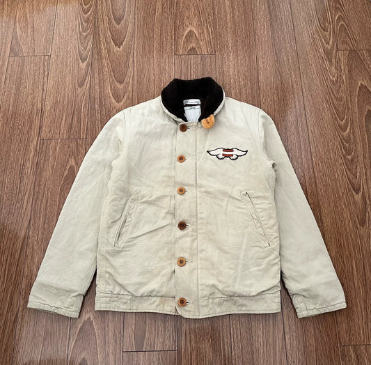 visvim deckhand jacket with sheep wool collar