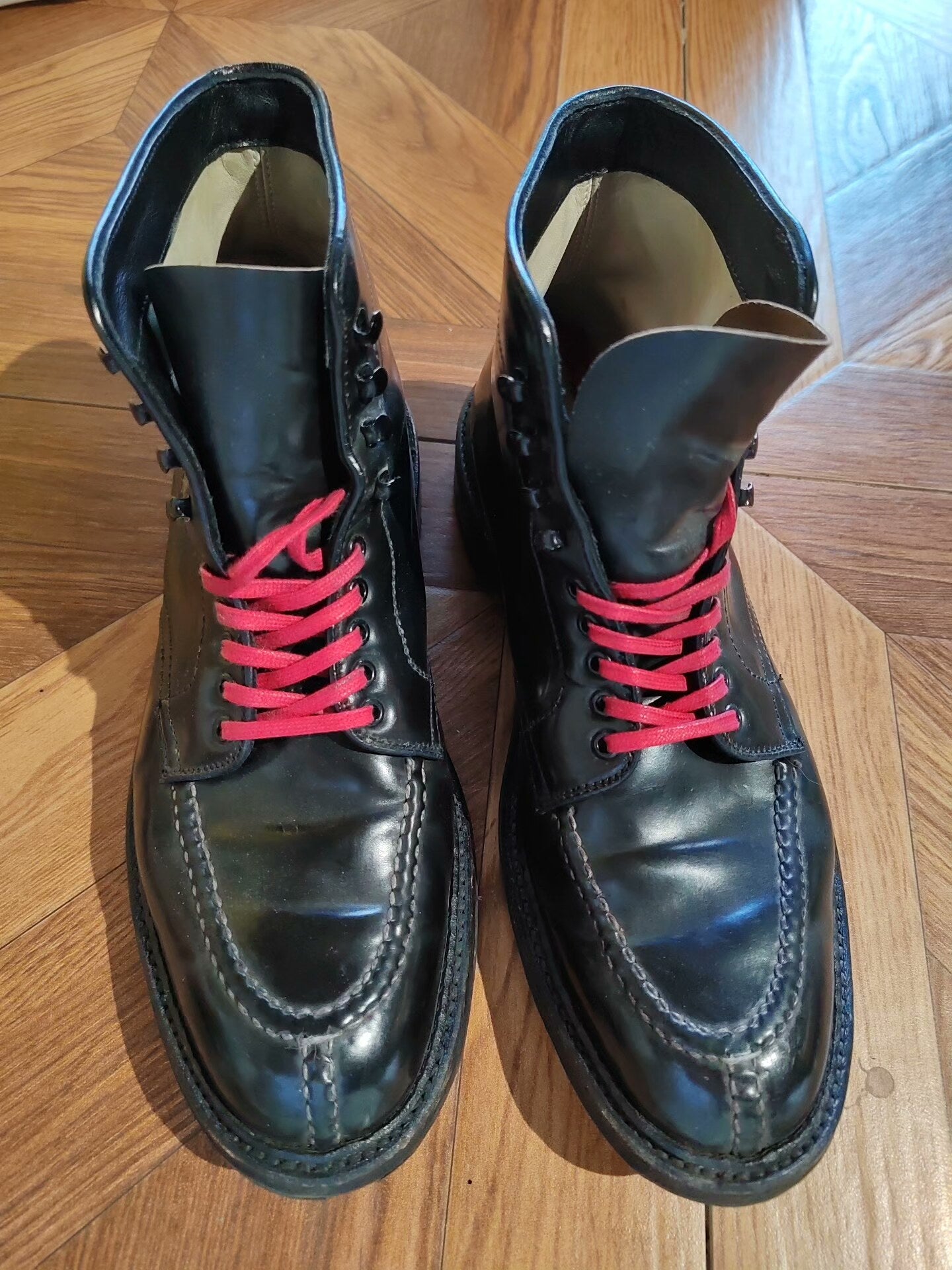 Alden Black Leather Tanker Boots