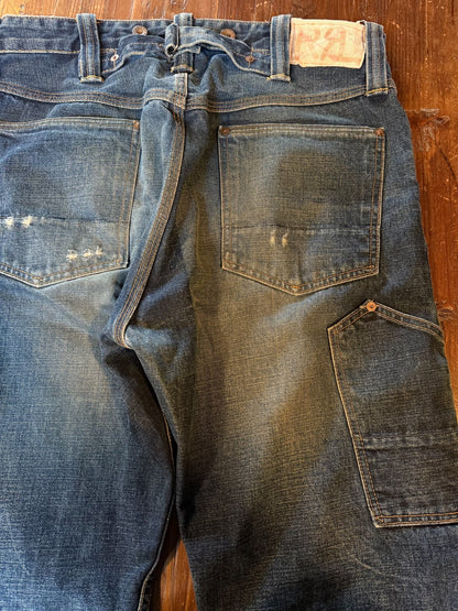 Double RL RRL Distressed Ripped Jeans