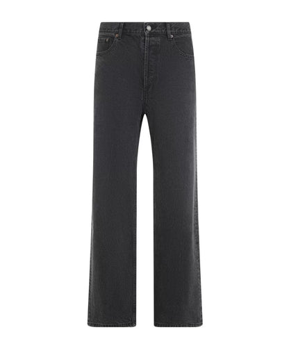 Saint Laurent Men's Black Wide-Leg Jeans