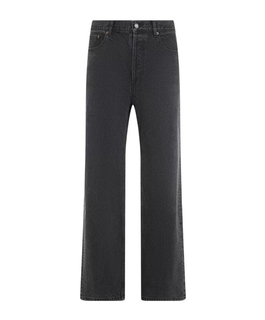 Saint Laurent Men's Black Wide-Leg Jeans