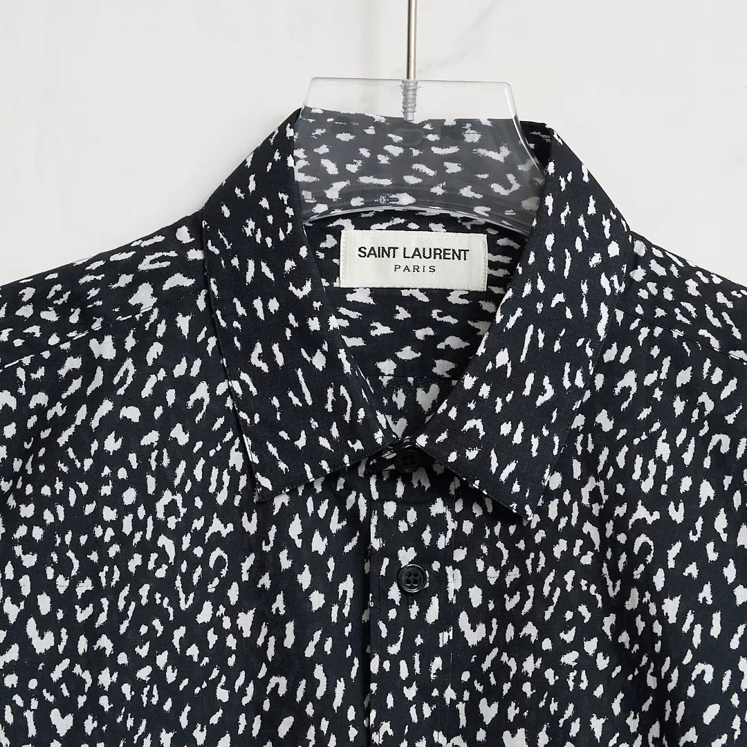 Saint Laurent Men's Polka Dot Shirt