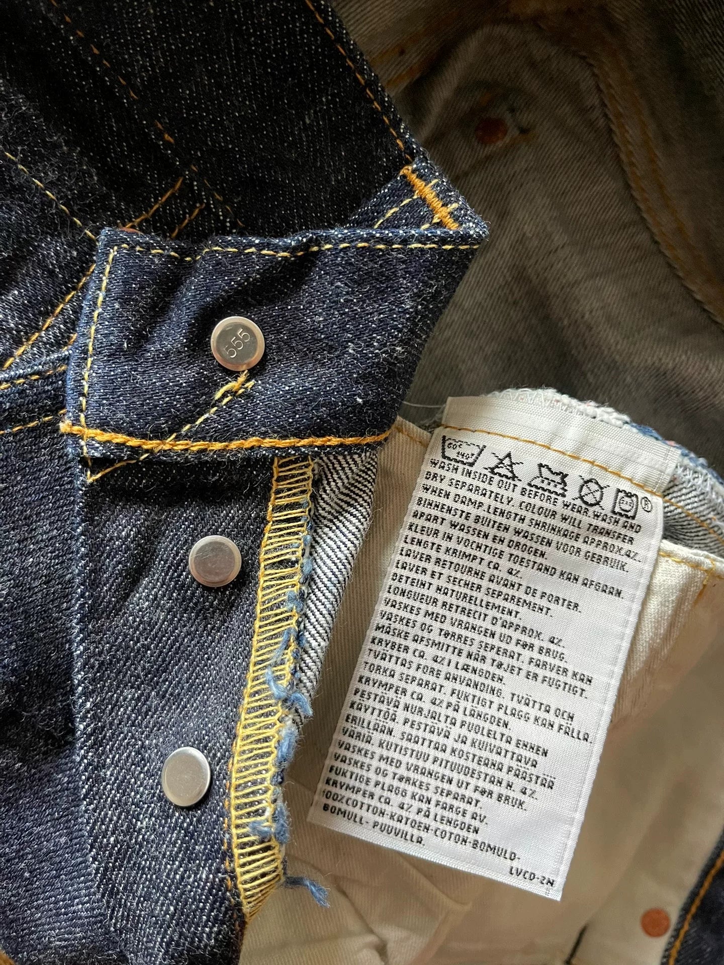 Levi's 501xx Raw Denim Jeans