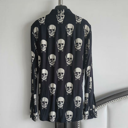 Saint Laurent 15SS Skull Print Shirt