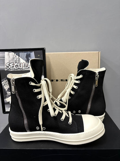 Rick Owens 26SS High-Top Canvas Shoes
