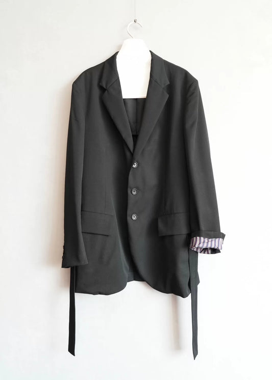 Yohji Yamamoto Pleated Wool Coat