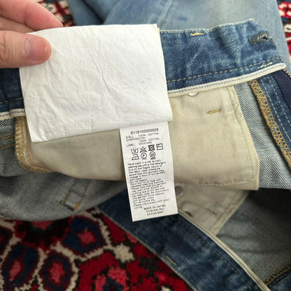 visvim mud-dyed wide-leg jeans