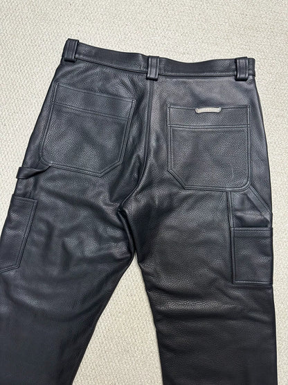 Chrome Hearts Leather Double Knee Pants