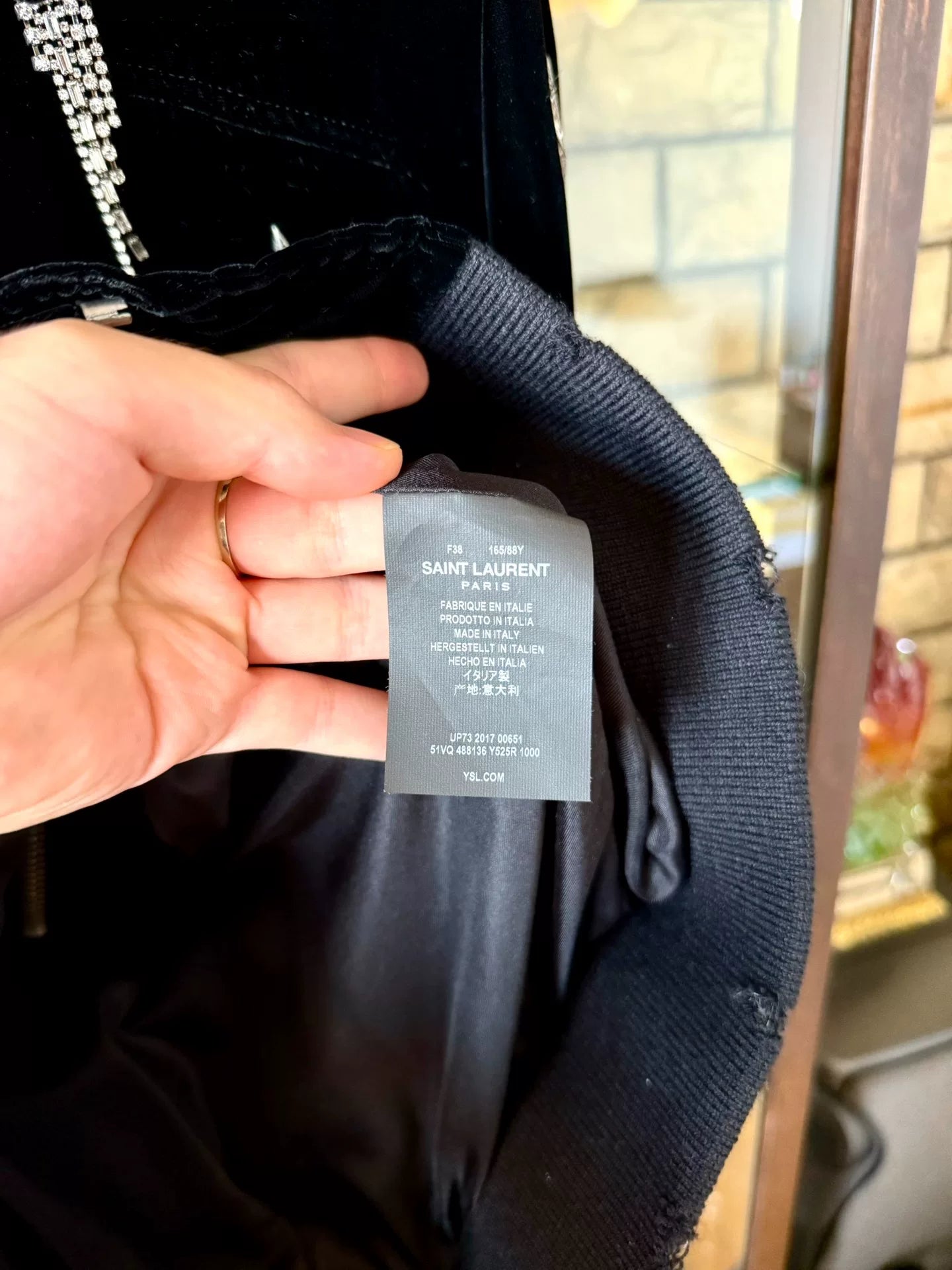 black velvet star embellishment jacket