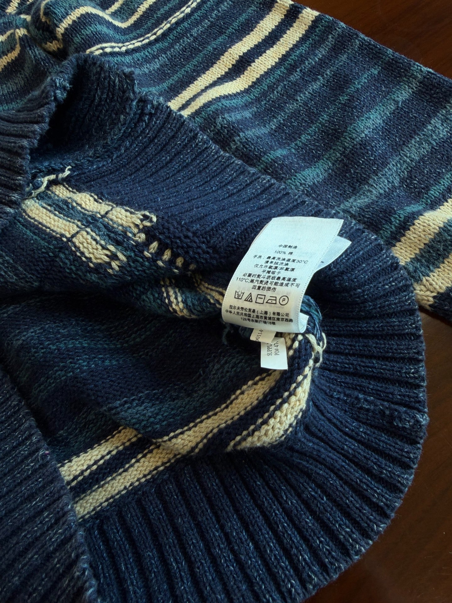 Ralph Lauren POLO Striped Knit Cardigan