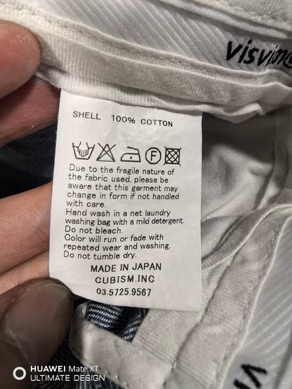 visvim herringbone pattern casual pants