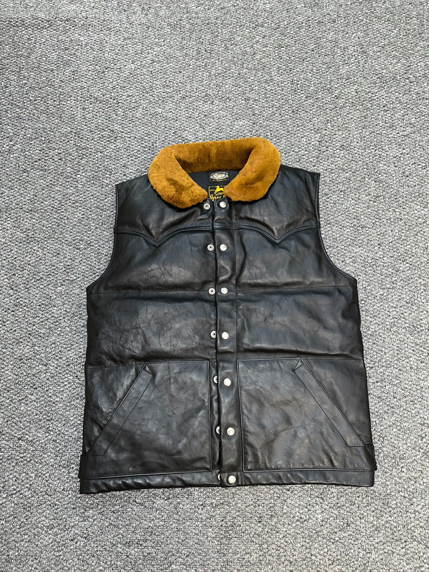 The Real McCoys Horsehide Down Vest