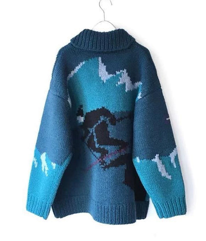 descendant ski cowichan knit sweater jacket