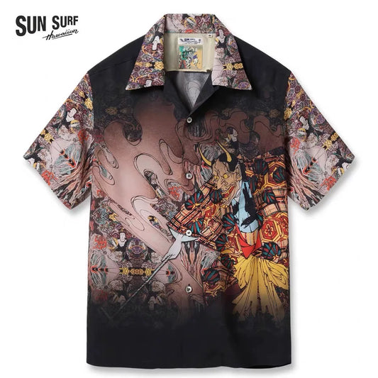 SUN SURF x Tsukioka Yoshitoshi Rayon Hawaiian Shirt