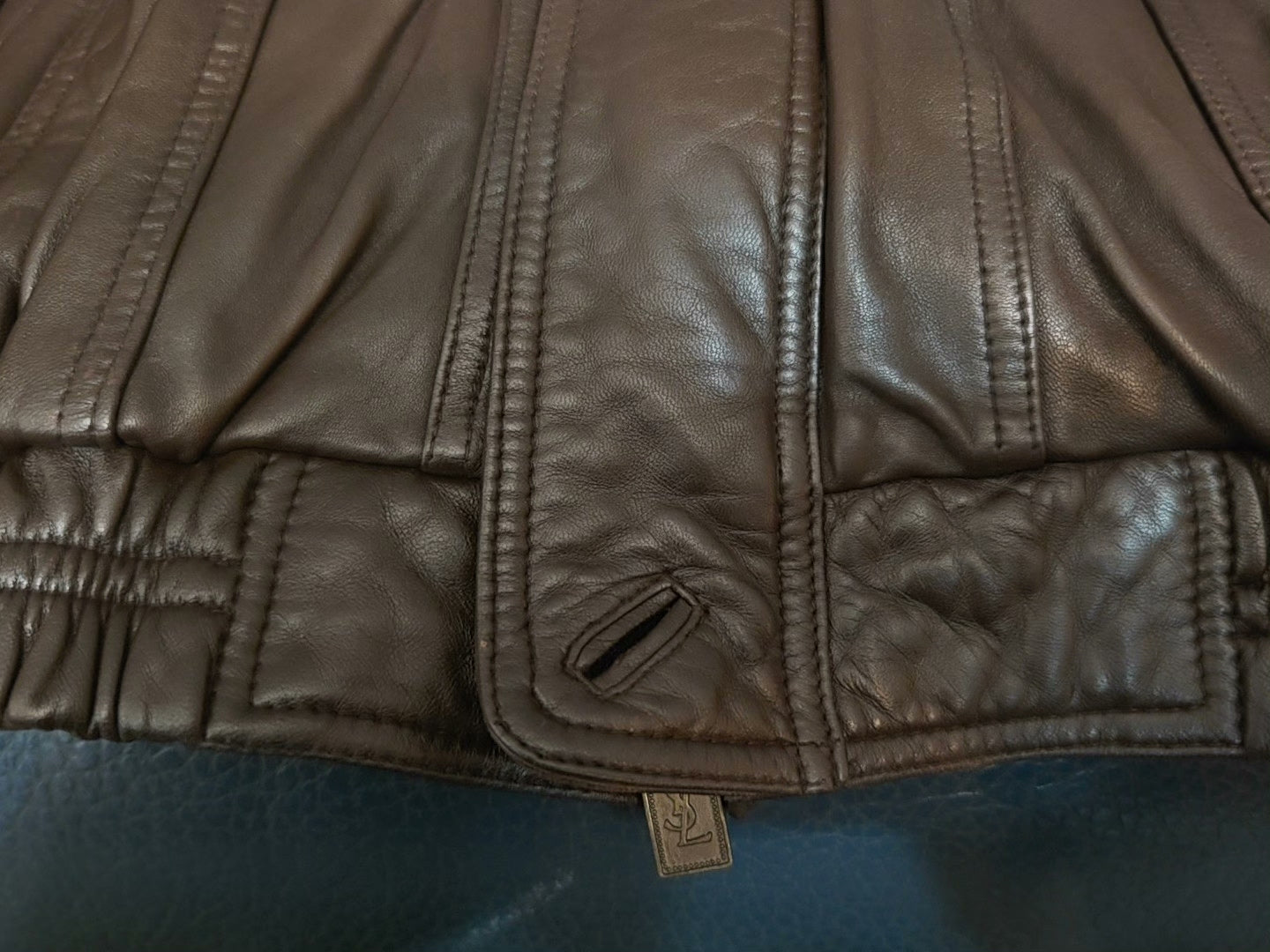 YSL Vintage Brown Men's Leather Jacket