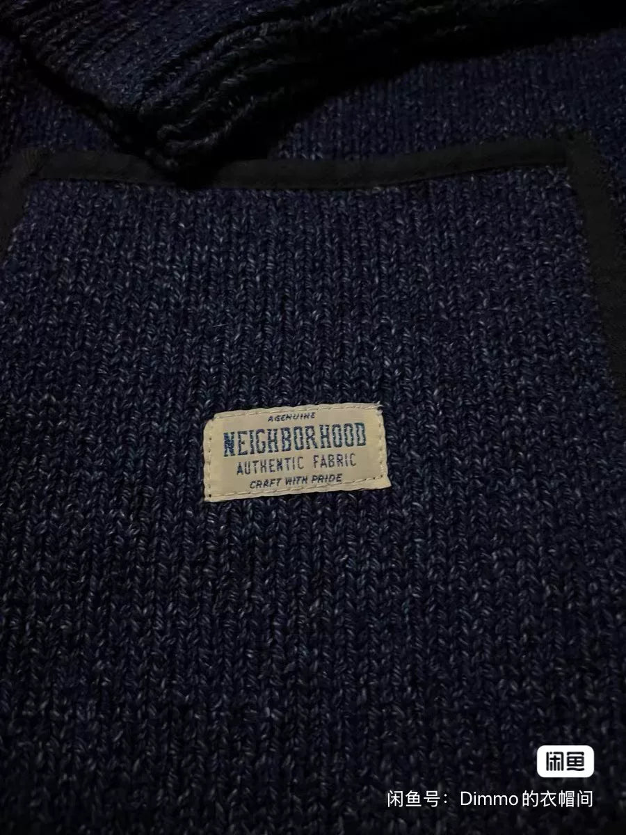 Neighborhood Indigo Knit Zip Cardigan