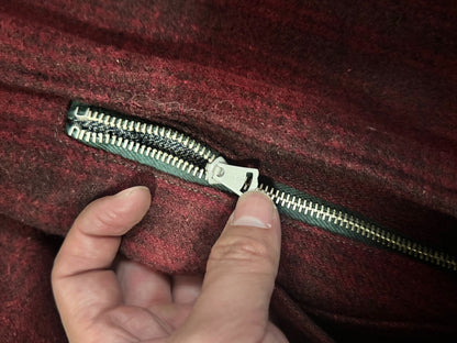 Heavy Wool Hunting Jacket in Burgundy