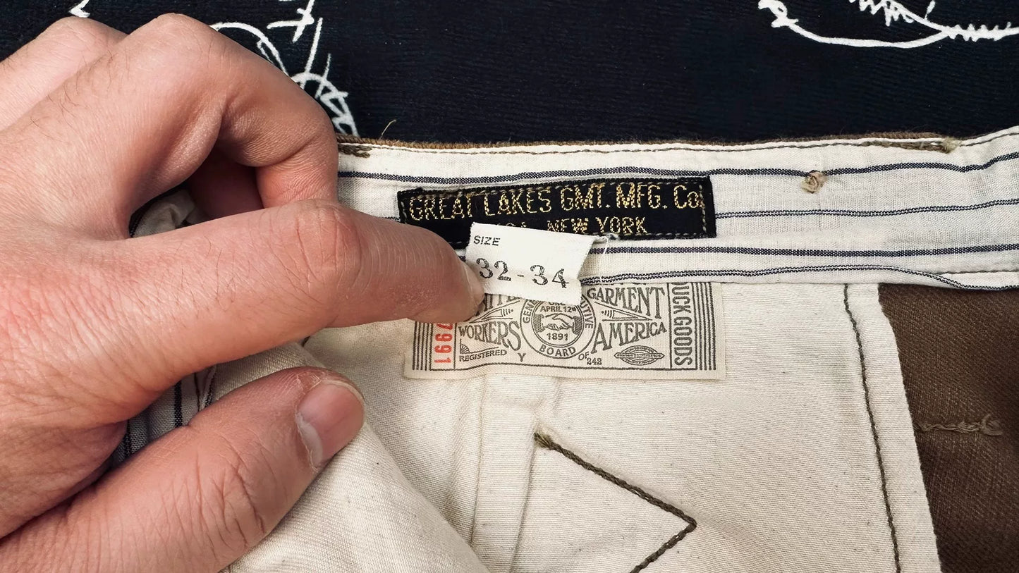 vintage Moleskin Trousers in Brown