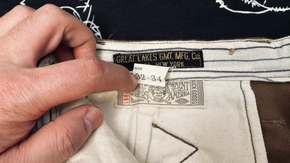 vintage Moleskin Trousers in Brown