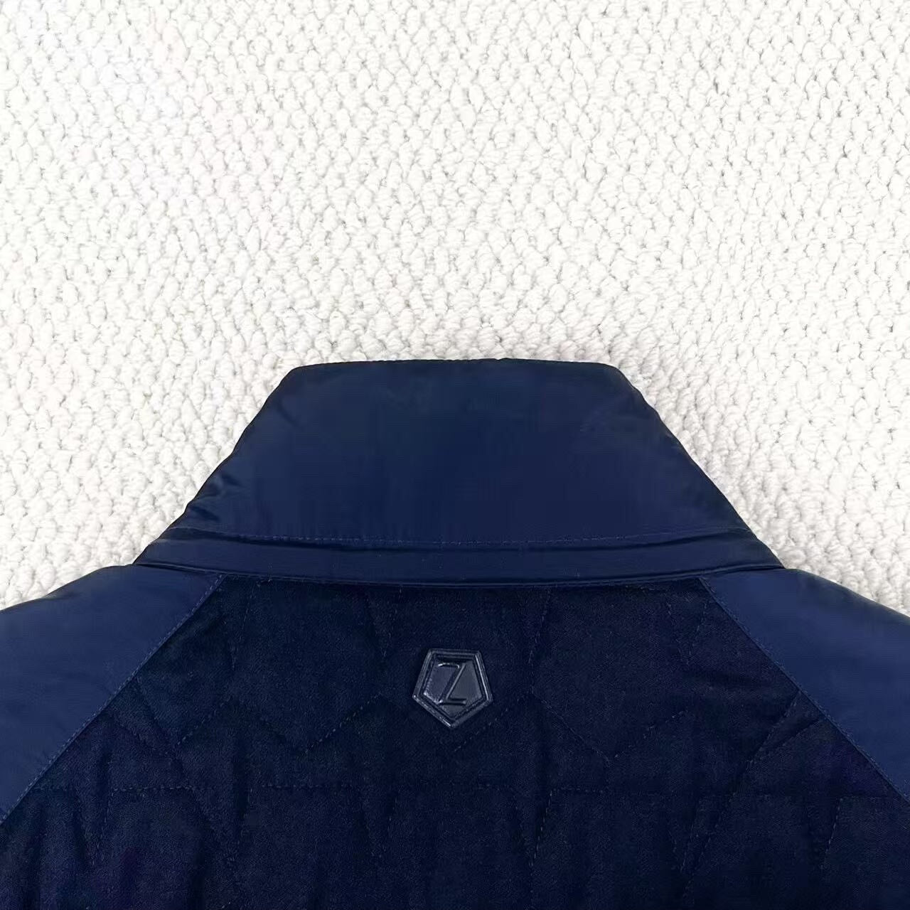 Ermenegildo Zegna Navy Utility Jacket with Logo
