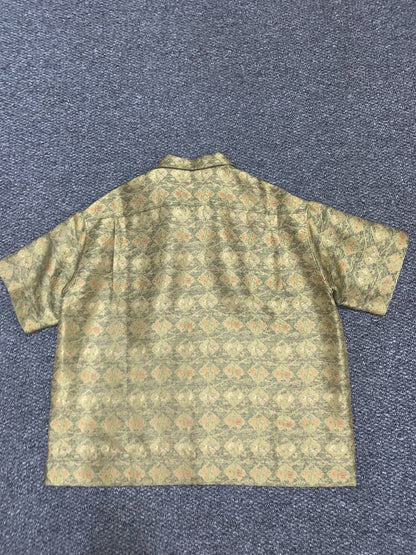 visvim Copa Yellow-Green Floral Short-Sleeve Shirt