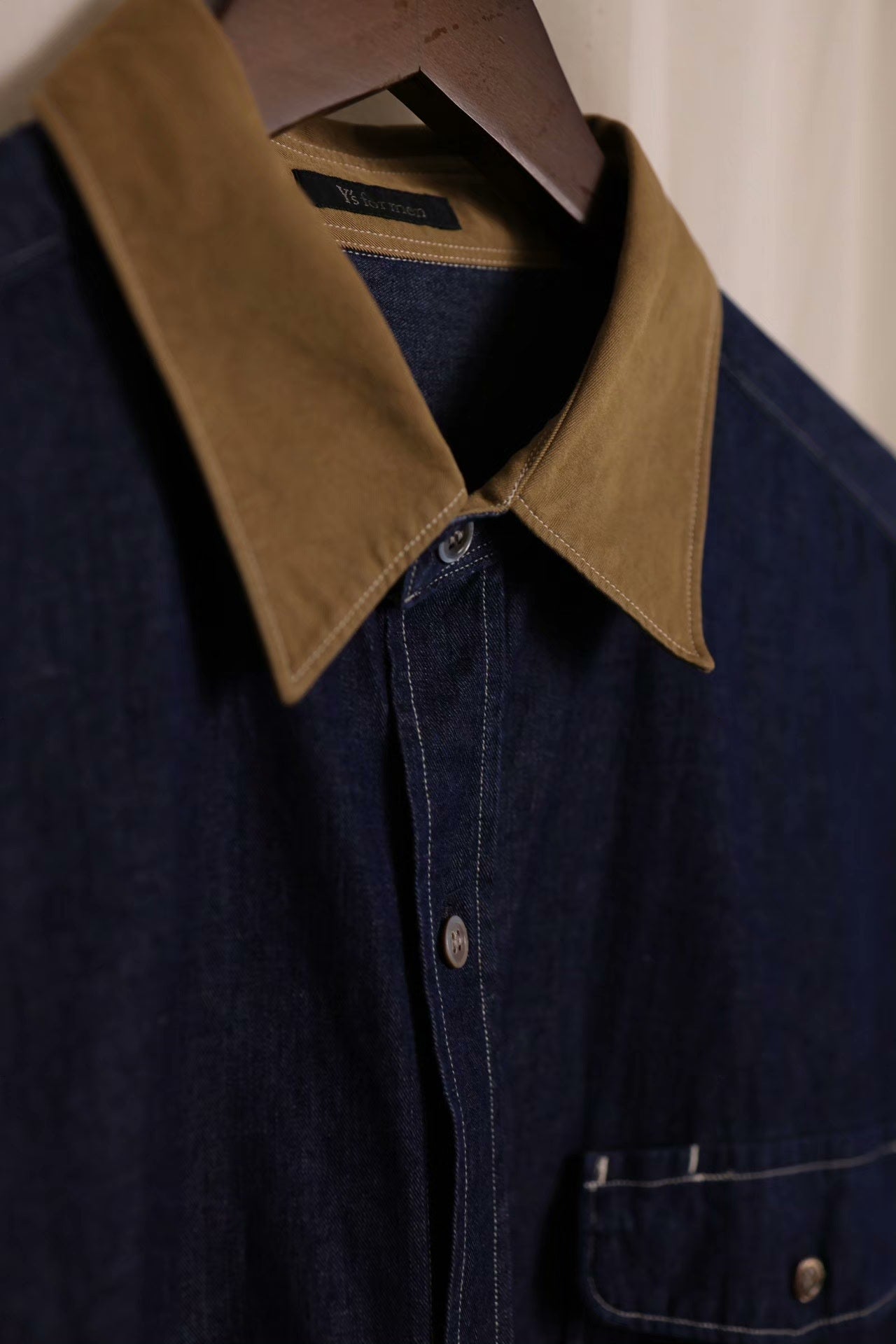 Y's for Men Denim Collar Shirt