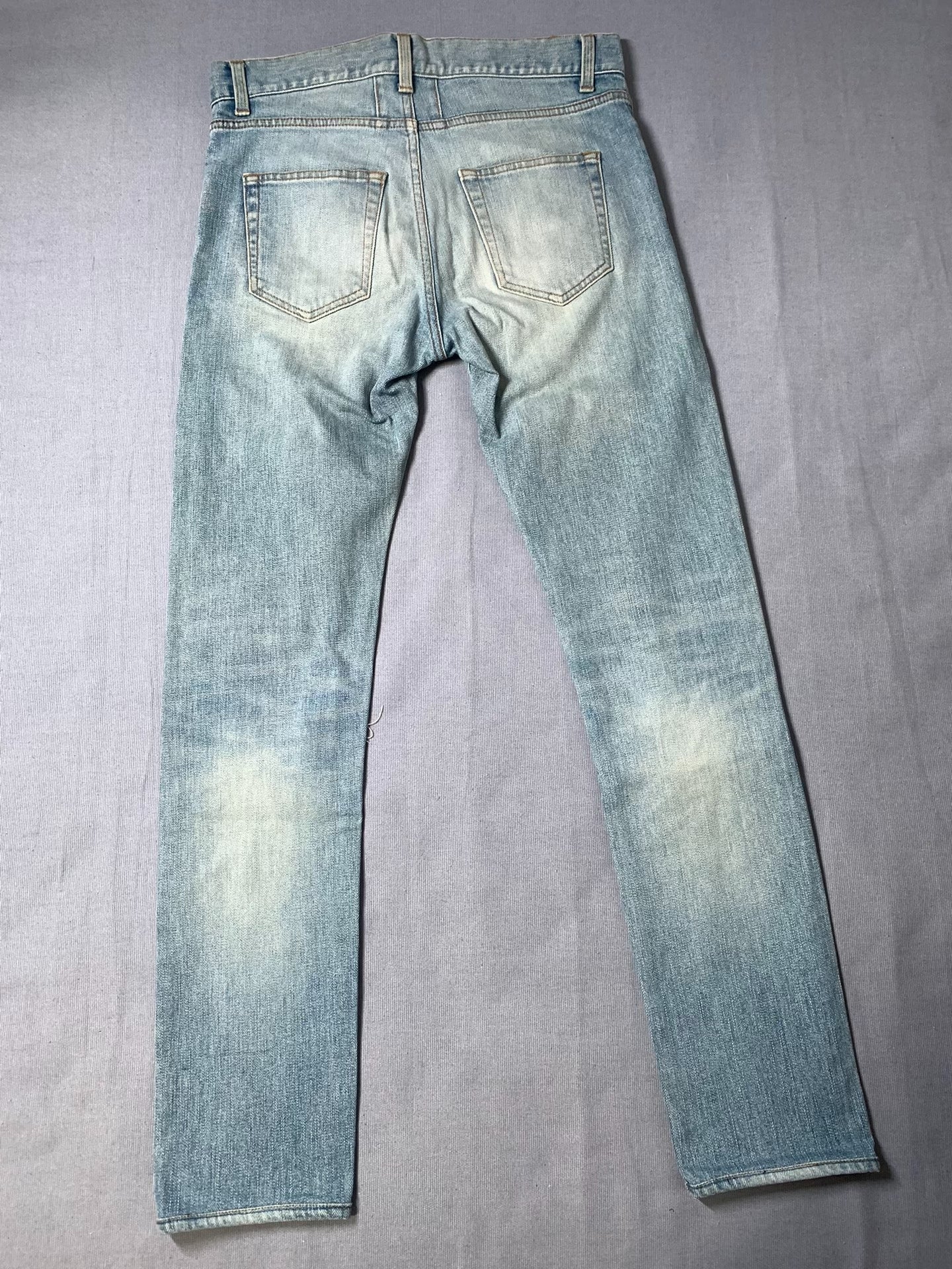 Saint Laurent D02 Ripped Slim Low-Waist Jeans