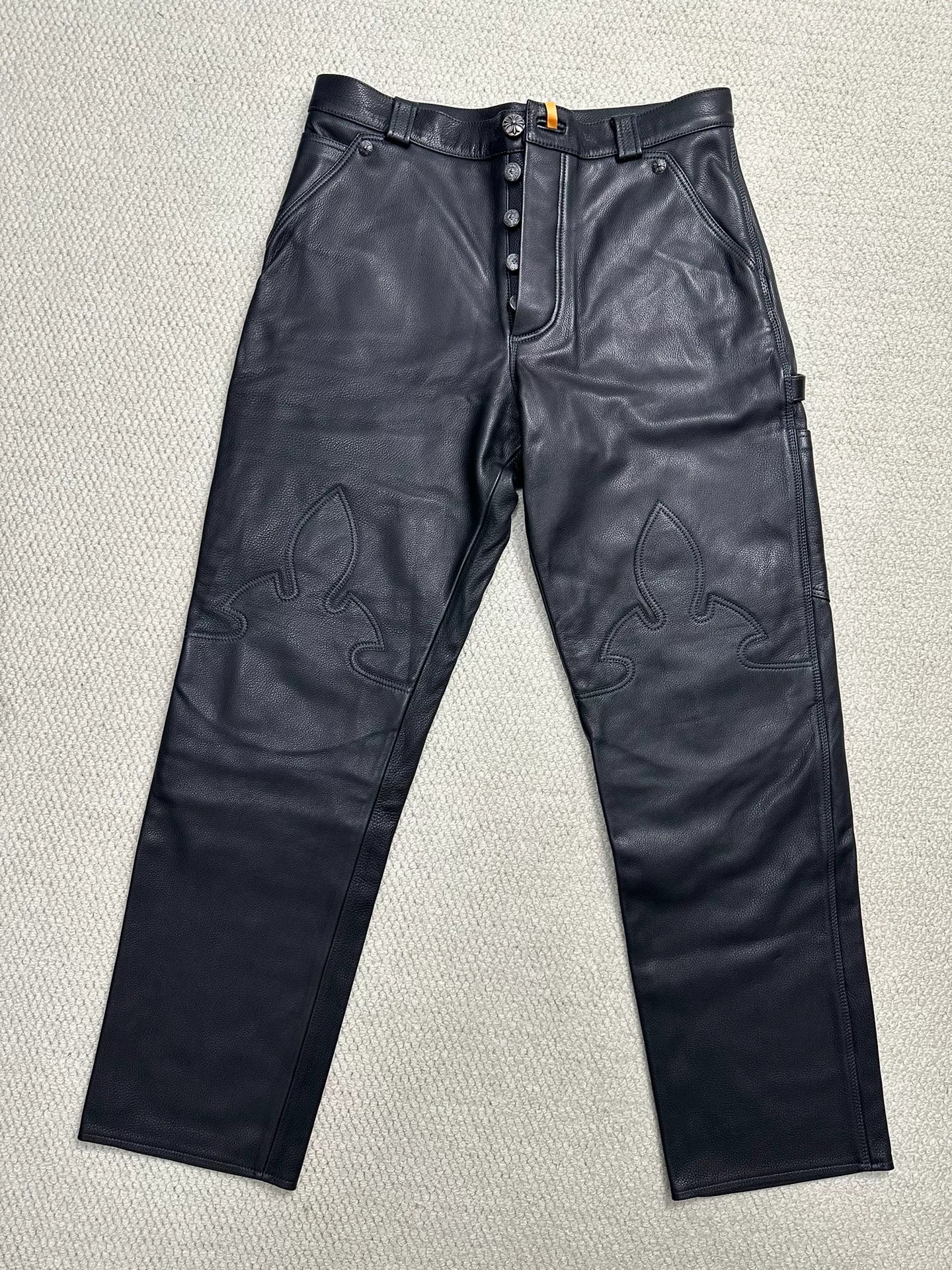 Chrome Hearts Flerkne Leather Carpenter Pants