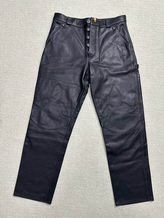 Chrome Hearts Flerkne Leather Carpenter Pants