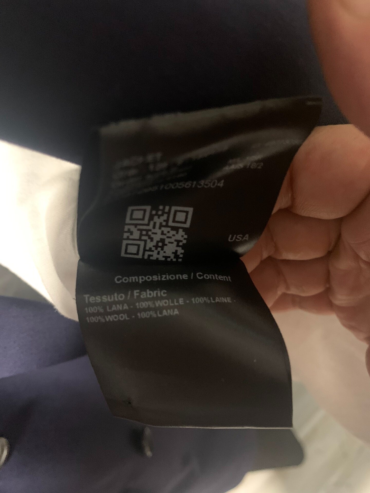 double-breasted navy blazer by calvin klein