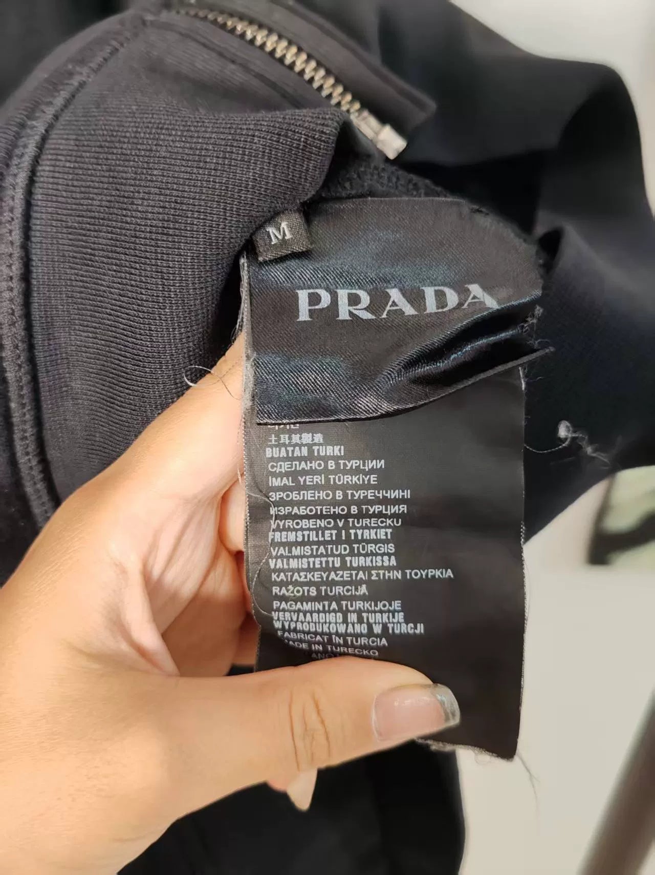 Prada Logo Zip Up Jacket