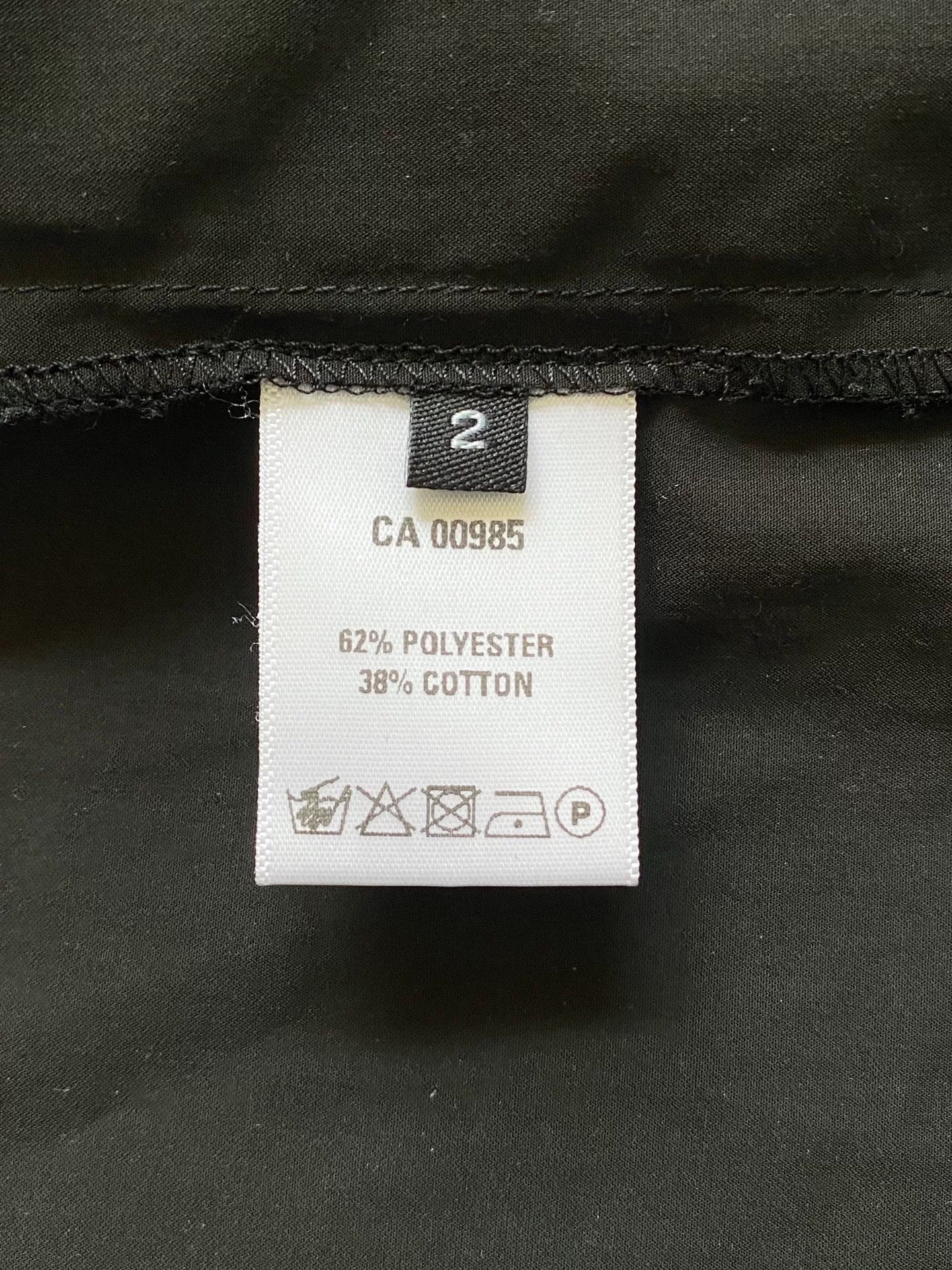black pocket shirt with hidden buttons
