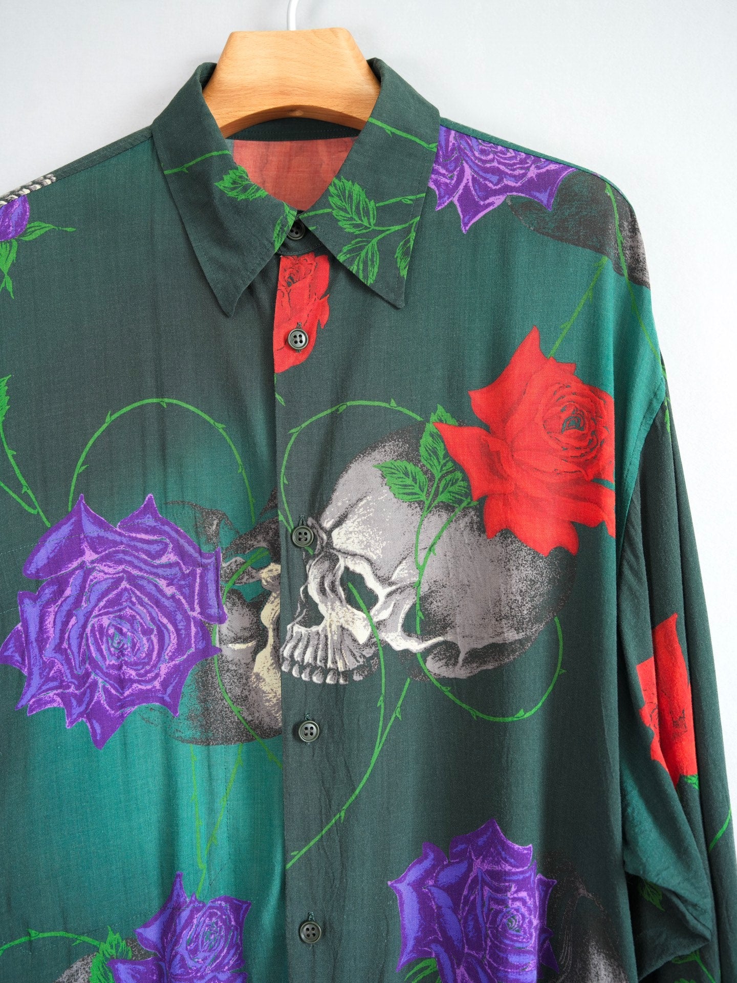Yohji Yamamoto 18SS Skull Rose Shirt