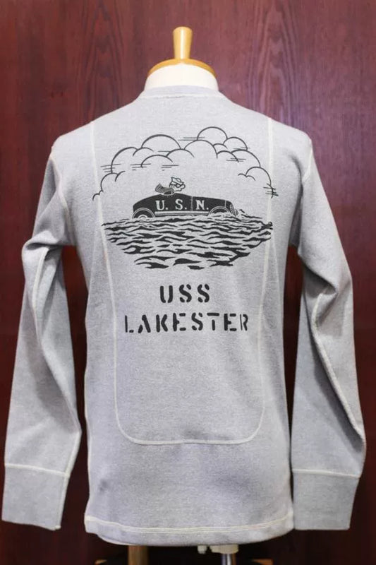 thick long sleeve tee with USN print