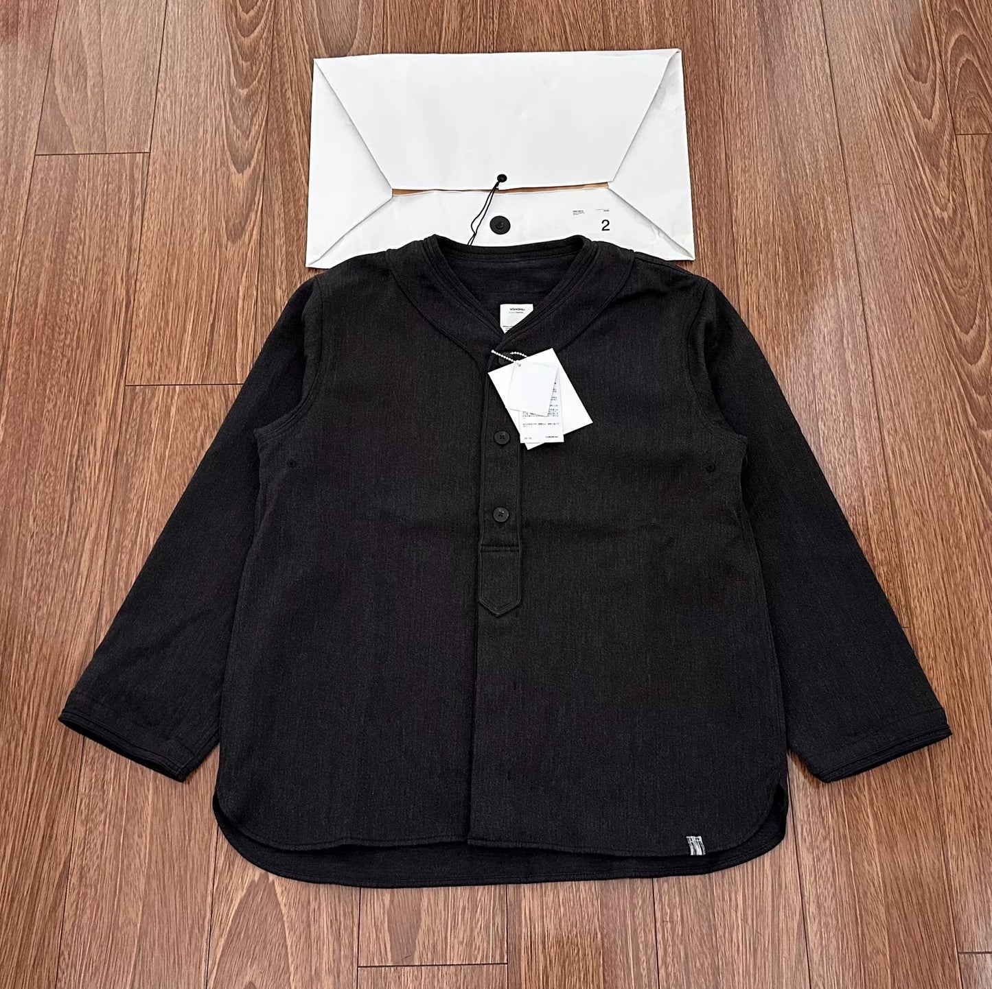 visvim dugout long sleeve shirt in black