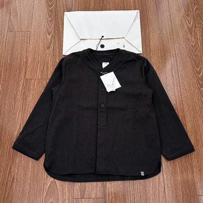 visvim dugout long sleeve shirt in black