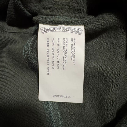 chrome hearts green embroidered short sleeve sweatshirt