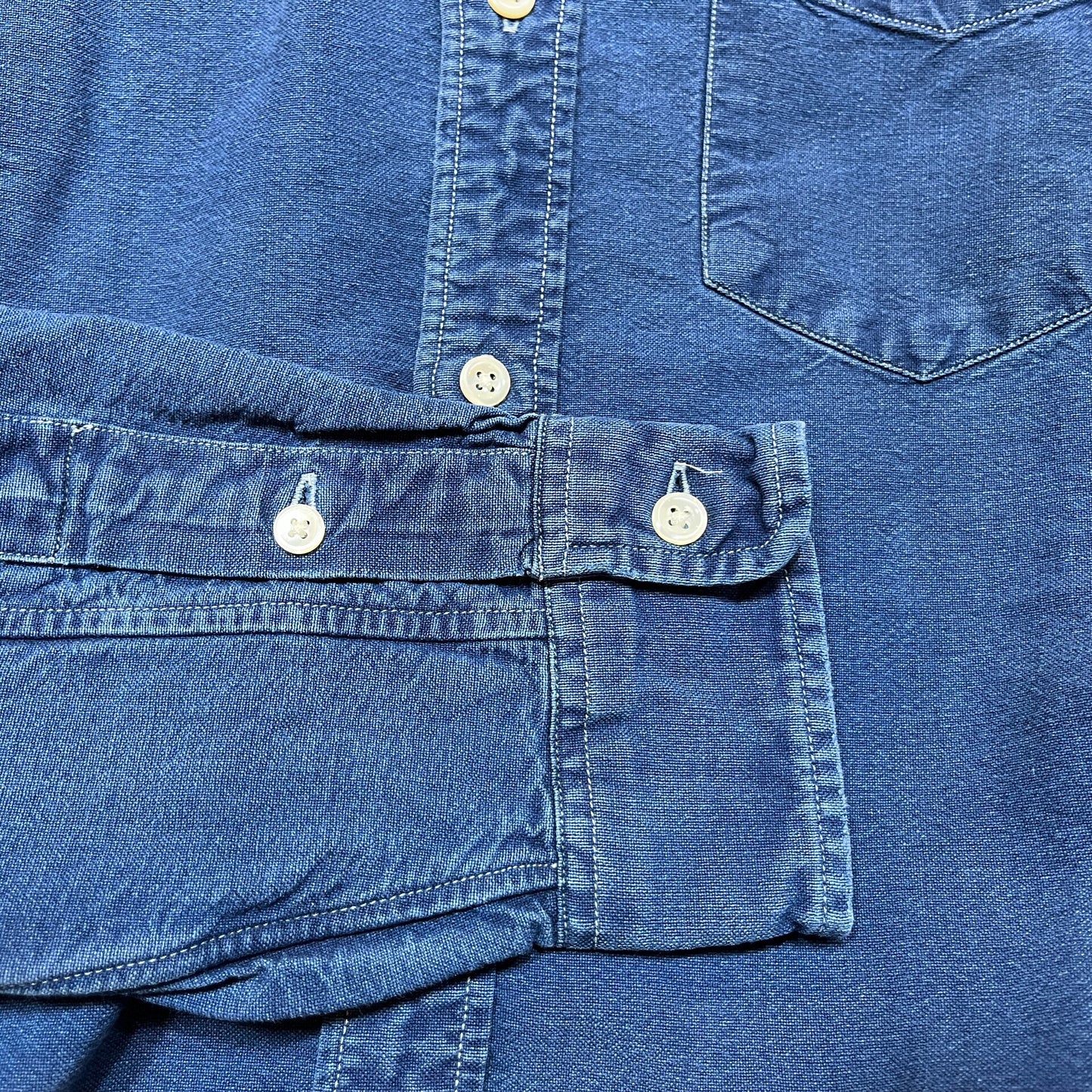 RRL Blue Dye Button-Up Shirt