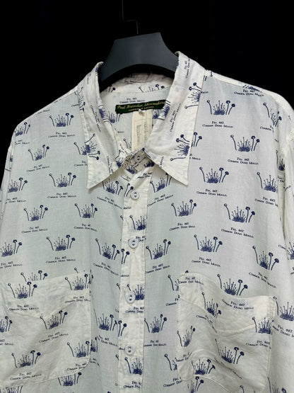 paul harnden mushroom print long sleeve shirt