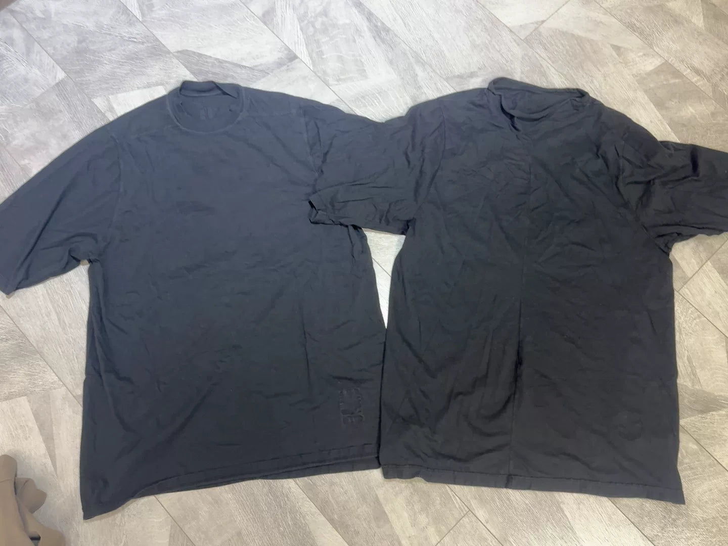 Rick Owens Black Deconstructed Short Sleeve Tee