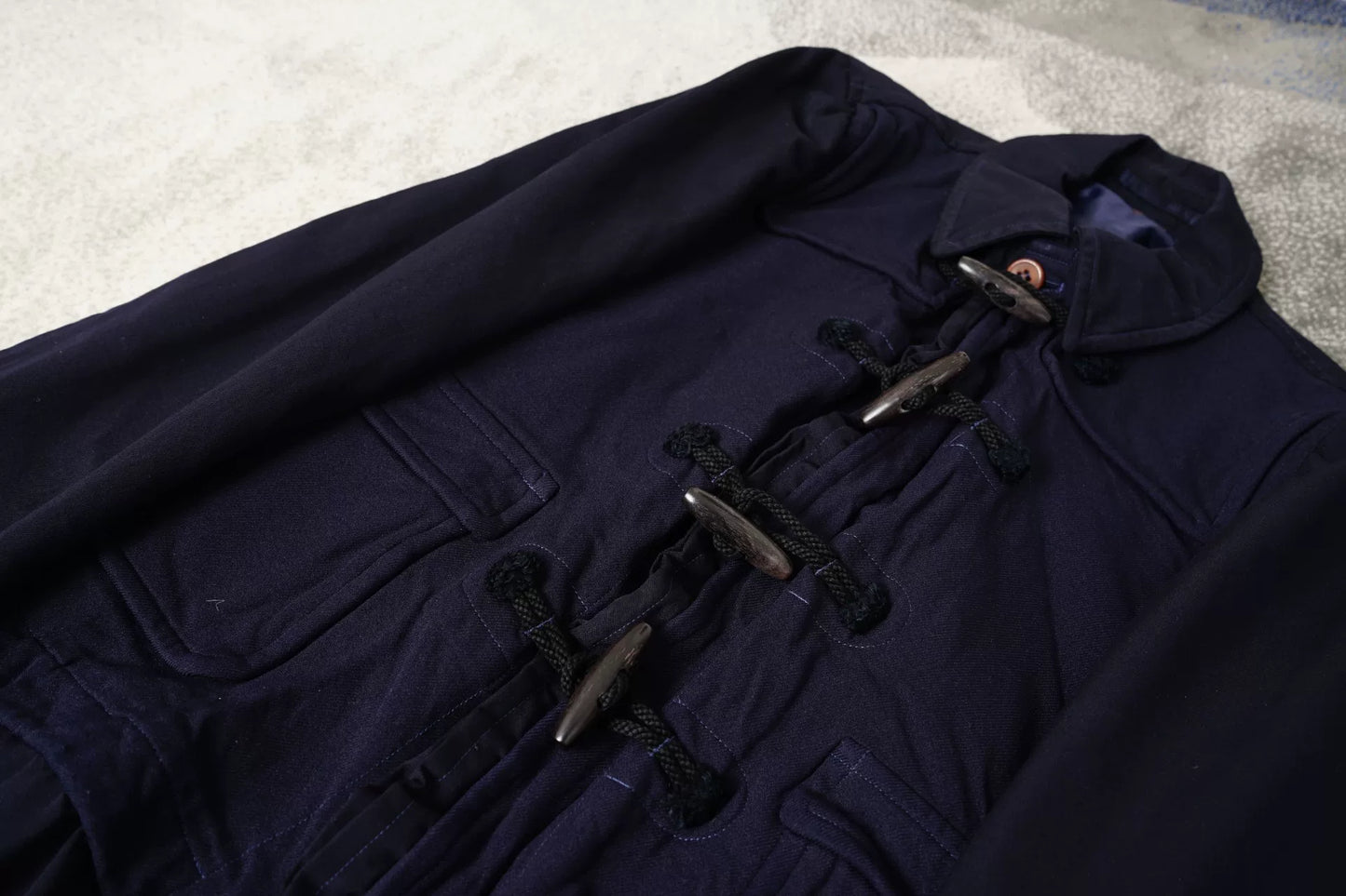 Comme des Garçons Pleated Front Claw Button Coat