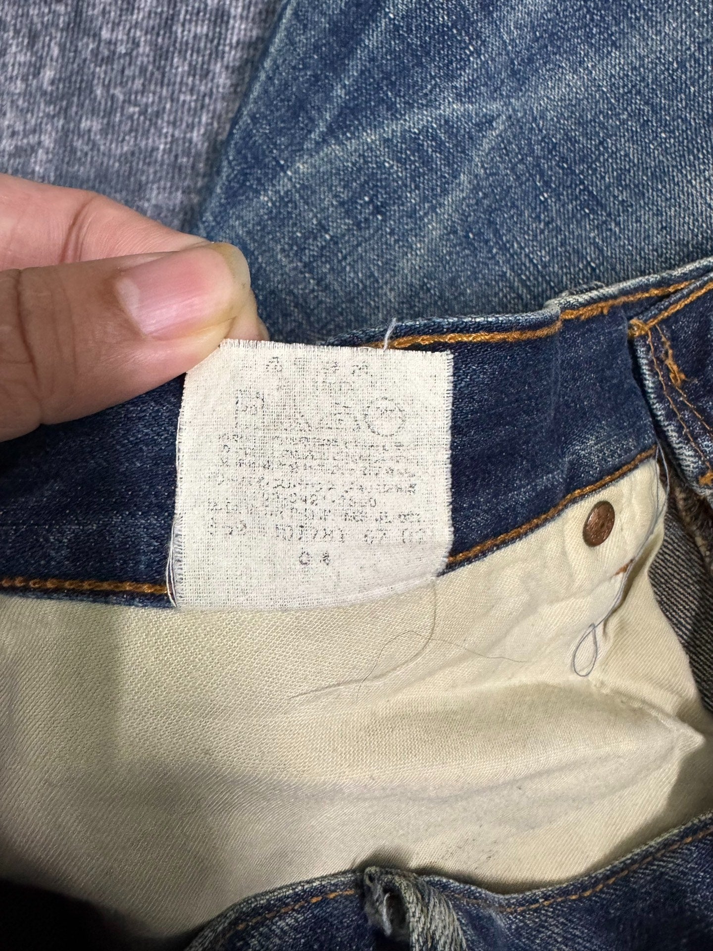 Vintage Levi's 502 Japanese Washed Blue Jeans