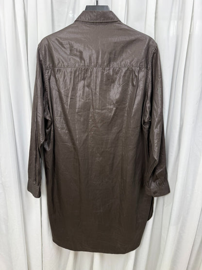 Yohji Yamamoto Pour Homme Coated Waxed Crinkled Shirt