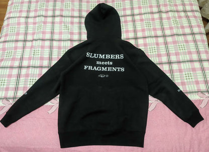 slumbers × fragment design black hooded sweatshirt