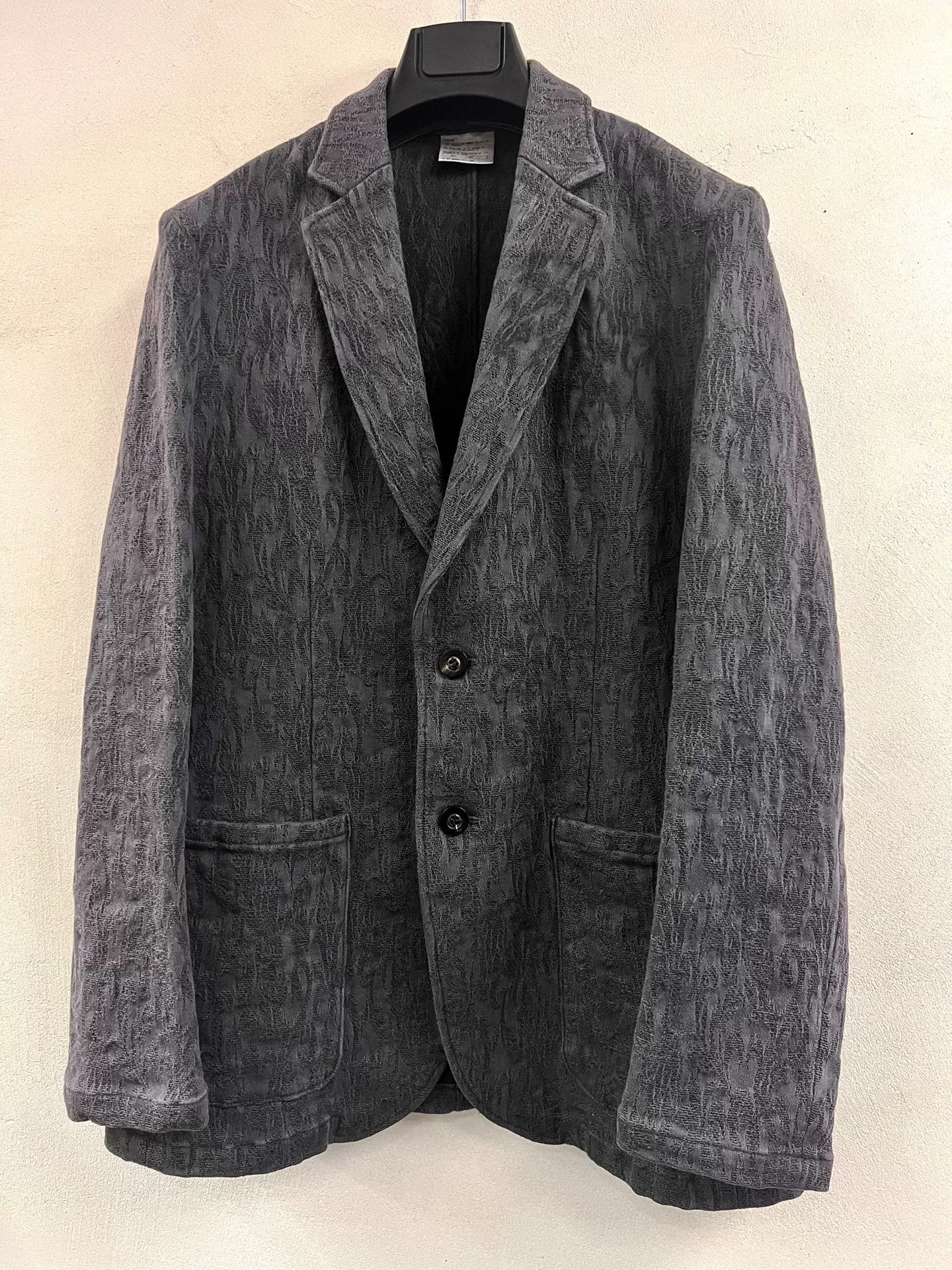 Gray Vintage Fabric Suit Jacket