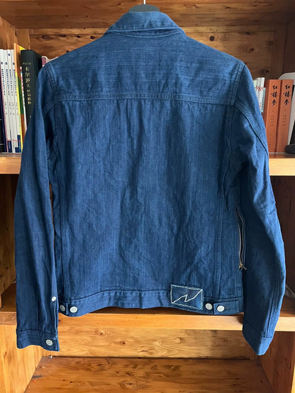 visvim denim jacket with indigo dye finish
